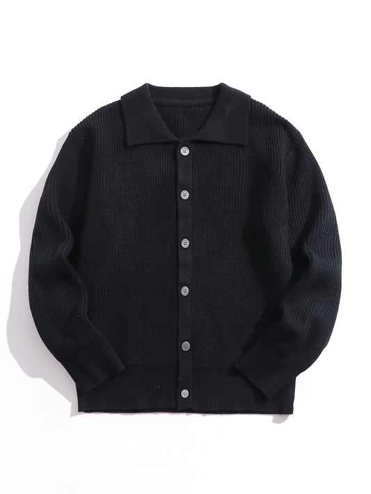 Men's Breathable Solid Loose Cardigan