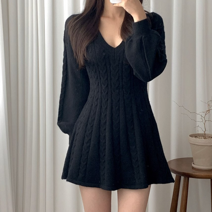 Julietta - Elegant Cable Knit Dress for Women