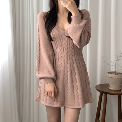 Julietta - Elegant Cable Knit Dress for Women