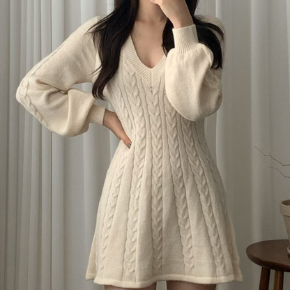 Julietta - Elegant Cable Knit Dress for Women